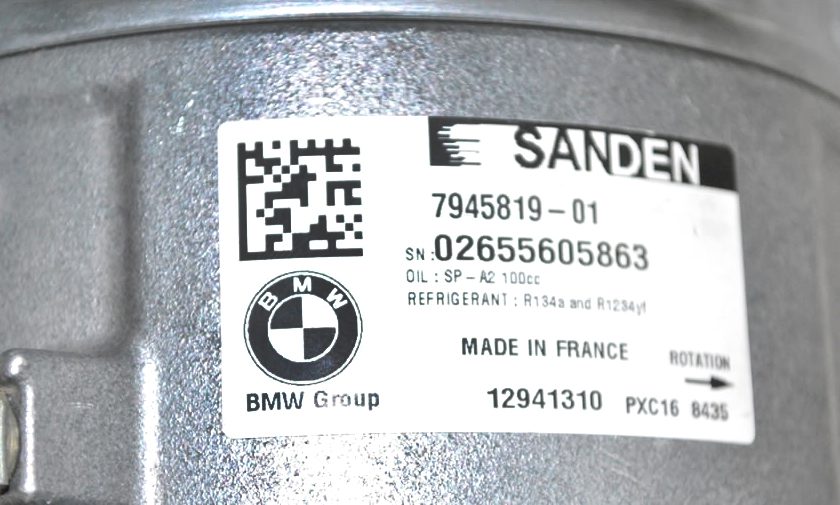 1x Nowa Oryginalna AC Sprężarka Klimatyzacji Kompresor BMW 5 G30 G31 6 G32 GT 7 G11 G12 7945819