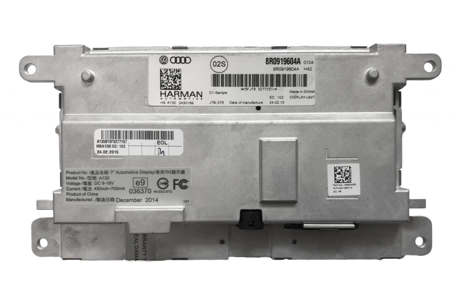 NOWY OE MONITOR NAWIGACJI LCD DISPLAY NAVI 7 3G, 3G+ HARMAN AUDI A4 S4 A5 S5 Q3 Q5 Q7 A6 RS6 8R0919604A