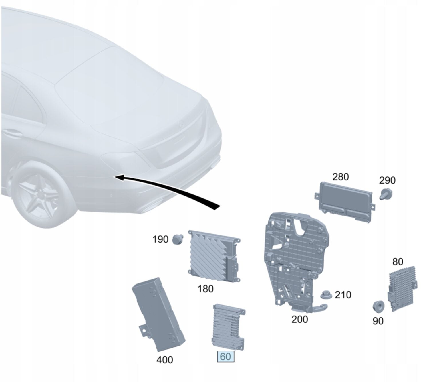 NEW OE CONTROL MODULE RADAR DISTRONIC PLUS MERCEDES C W206 S W223 W254 GLC W295 W296 W297 EQE EQS A2239008631