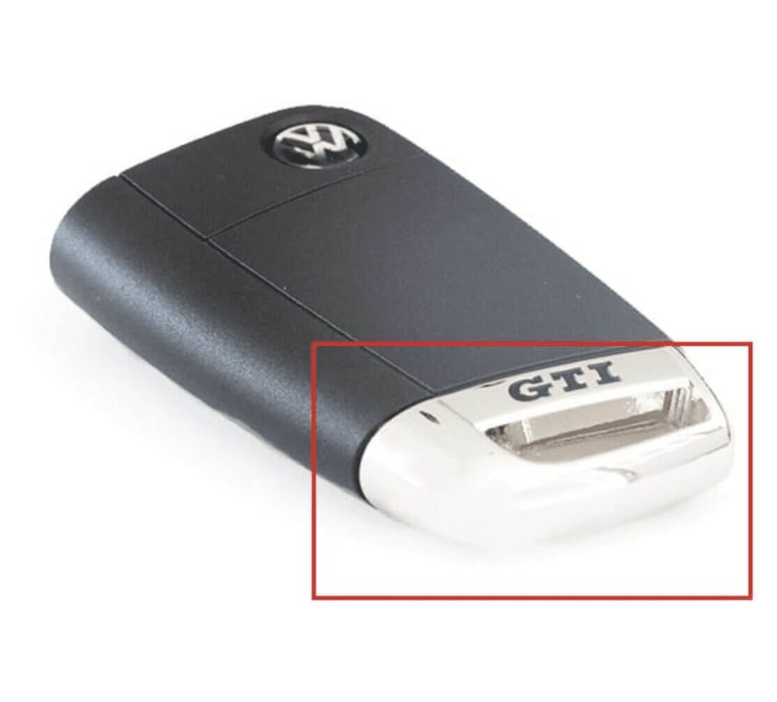 NOWA OEM NAKŁADKA NA KLUCZ KLUCZYK GTI CHROM VW GOLF 7 T-ROC, POLO DESIGN 5G0959893
