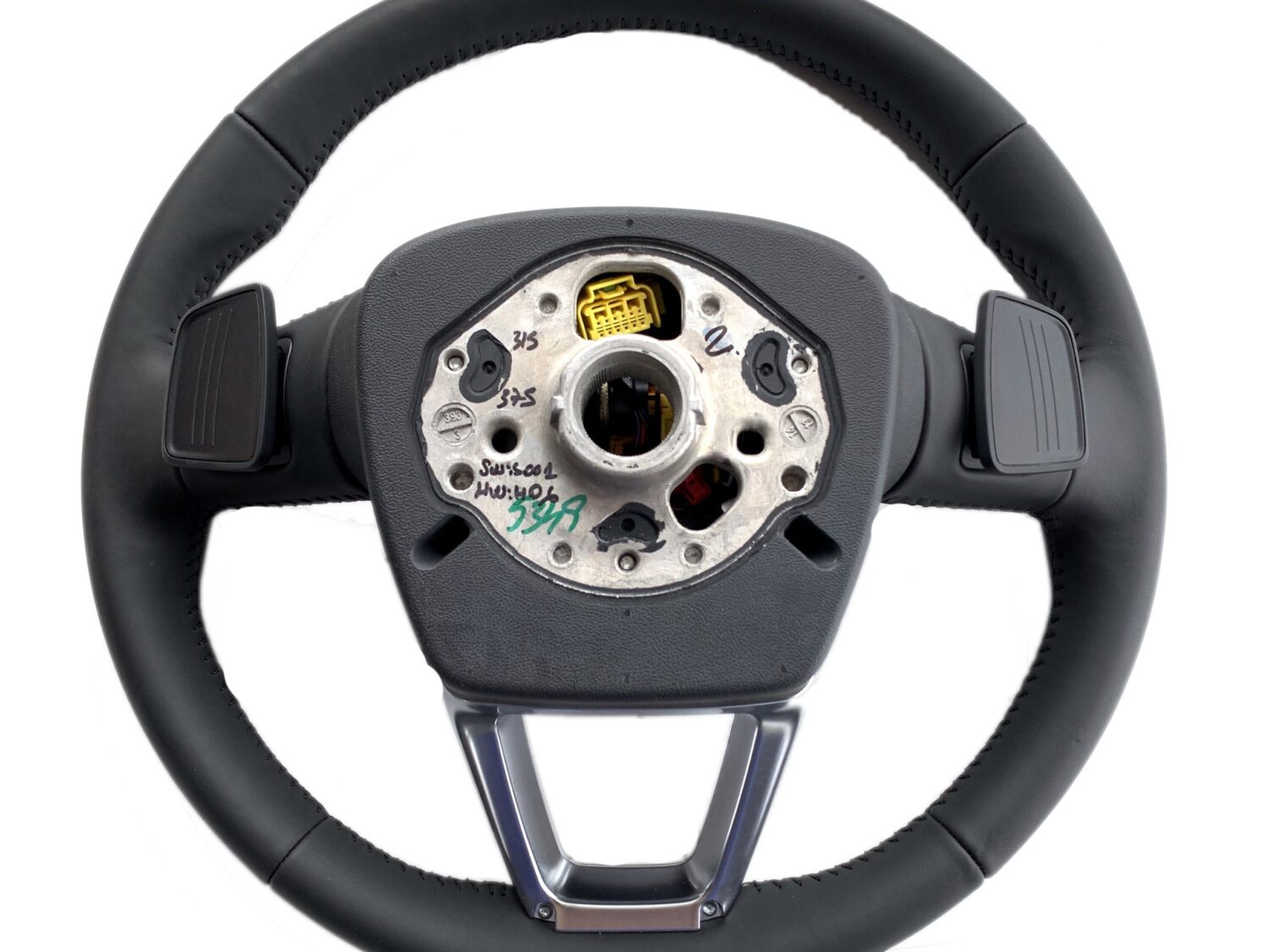 NUOVO VOLANTE IN PELLE NERA RISCALDATO OE CON AIRBAG AUDI A4 S4 Q5 Q7 4M0419091B