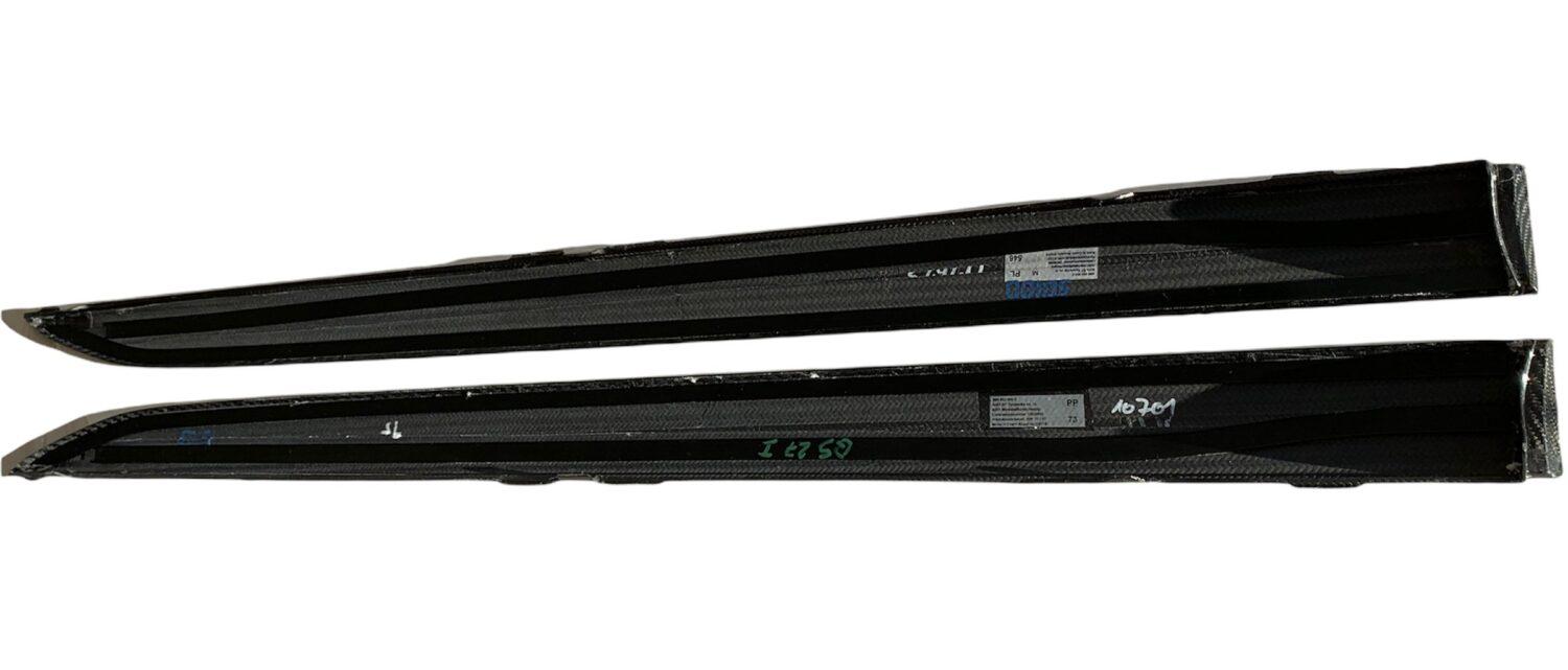 2X NOWE ORYGINALNE LISTWY LISTWA DRZWI CARBON AUDI Q7 4M 2016-21 4M0853505E 4M0853506E