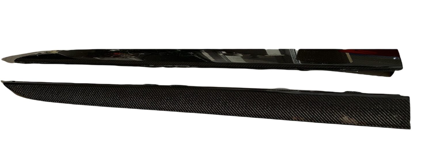 2X NOWE ORYGINALNE LISTWY LISTWA DRZWI CARBON AUDI Q7 4M 2016-21 4M0853505E 4M0853506E