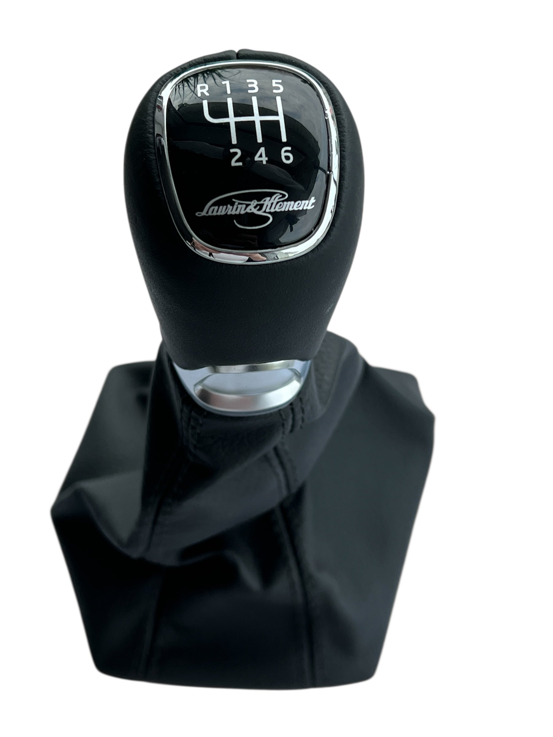 NEW OE CHANGE KNOB BLACK LEATHER LAURIN & KLEMENT SKODA OCTAVIA III 5E0711141