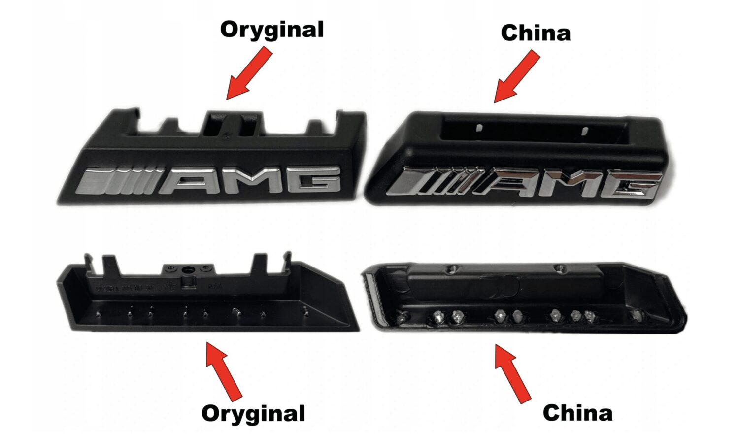 OE AMG LOGO BADGE EMBLEM IN GRILL MERCEDES W205 C63 A2058175001