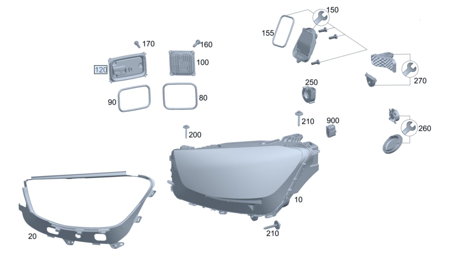 Moduł Led Sterownik do MERCEDES A2139002834