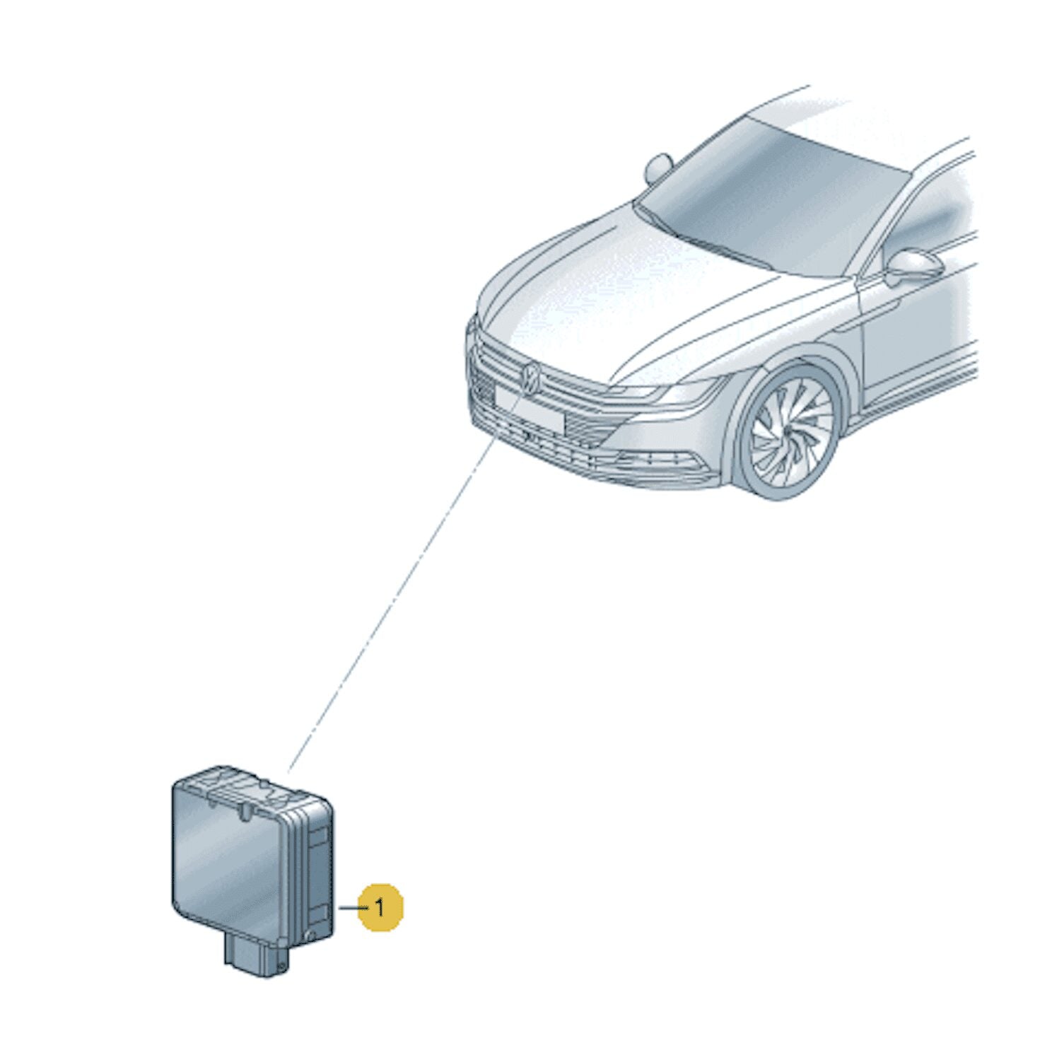 NOWY OE RADAR ACC DISTRONIK SENSOR DYSTANSU VW GOLF VII , E-GOLF , ARTEON , ATLAS , JETTA AUDI E-TRON GT SKODA OCTAVIA 3QF907561D