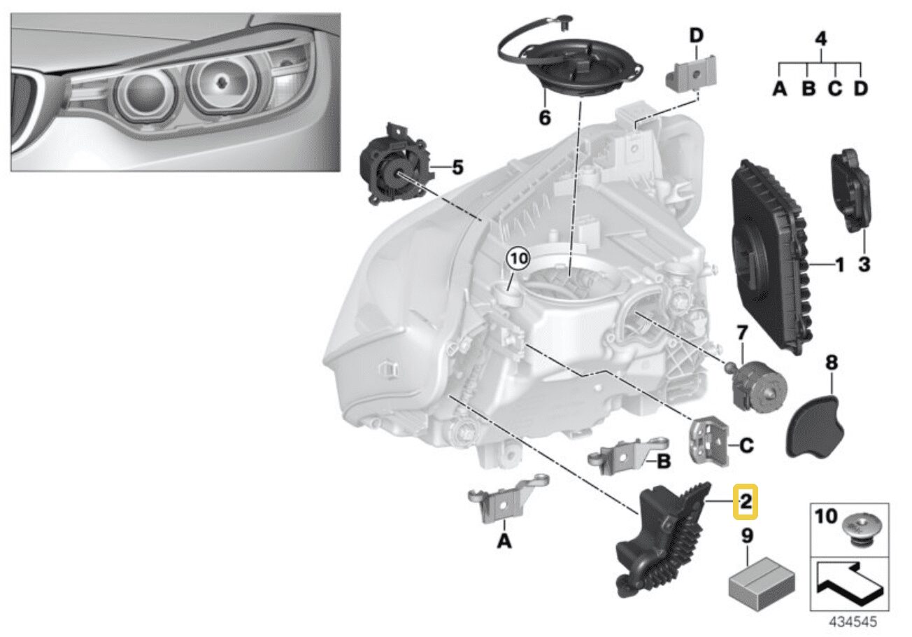 NOWY OE KIERUNKOWSKAZ MODUŁ LED LEWA STRONA BMW 3 F30 F31 M3 LCI 63117419619