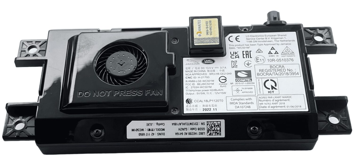 NUOVO CARICABATTERIE INDUTTIVO OE SENZA FILI RANGE ROVER EVOQUE L551 DISCOVERY V L462 JAGUAR F-PACE X761 XE X760 L8B2-14E288-AE LR145262