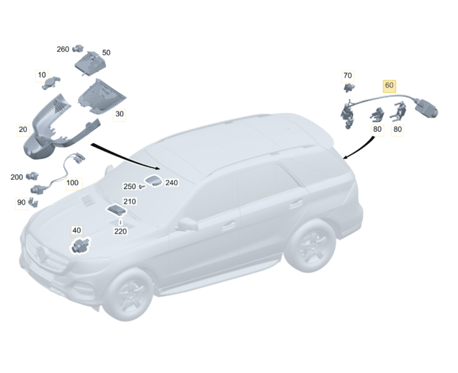 NUOVA TELECAMERA RETROMARCIA OE A0009056206 MERCEDES GLE GLS GLB CLA W118 C118 W247 W222 C217 W463 SPRINTER EQB EQC