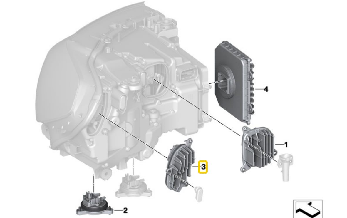 NOWY OE MODUŁ LED KIERUNKOWSKAZU KIERUKOWSKAZ LEWY BMW X3 M F97 G01 X4 M F98 G02 63117466109