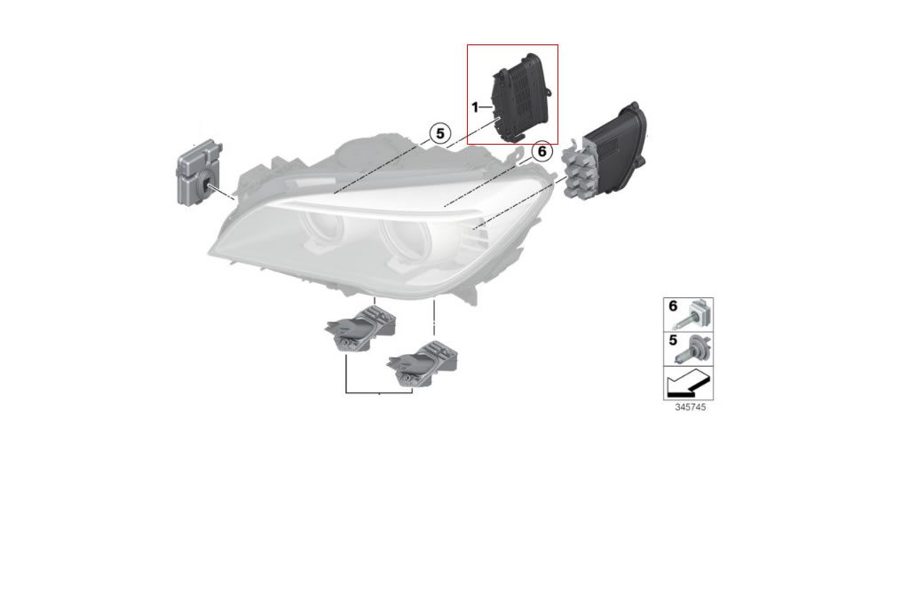 NEUE OE LED MODUL STEUERGERÄT TMS BMW F01 F02 F03 LCI ROLLS ROYCE GHOST WRAITH DAWN RR4 RR5 RR6 7440875