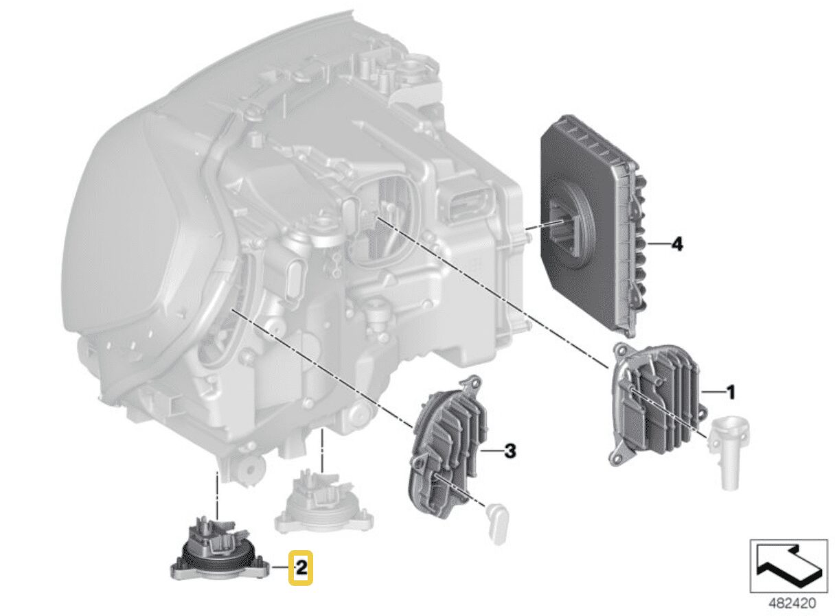 2X OE MODUŁ LED ŚWIATEŁ DO JAZDY DZIENNEJ BMW X3 G01 X4 G02 63117466102