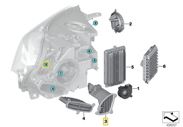 2X MODUŁ LED KIERUNKOWSKAZ BMW X5 F15 M F85 X6 F16 M F86 7442779 , 7442780