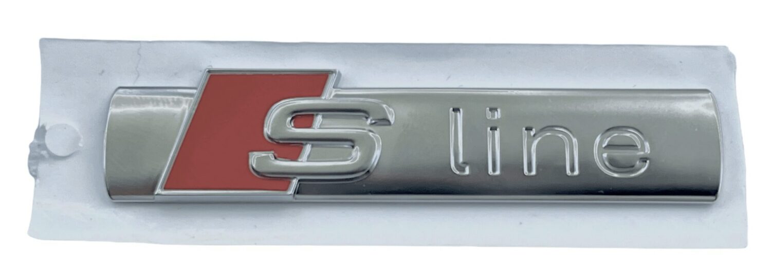 2X ORYGINALNY EMBLEMAT ZNACZEK S-LINE NA BŁOTNIK AUDI A1 A3 A4 B6 B7 A6 A7 Q2 Q3 Q5 Q7 Q8 TT E-TRON 8N0853601A