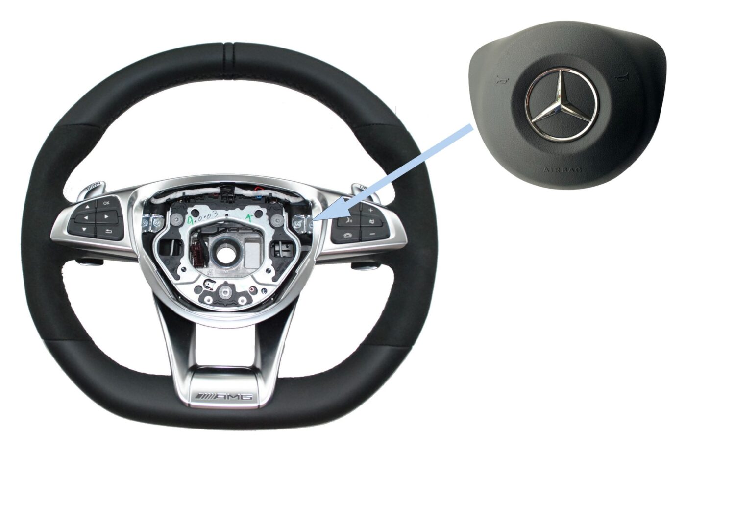 NEW AMG AIRBAG CUSHION MERCEDES CL W217 GLS W166 GLE ML GLA CLA CLS W218