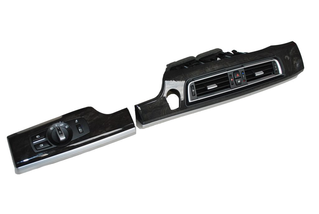 OE USED DASHBOARD COVER WOOD STRUCTURE TRIM AIR VENT GRILLE LIGHT PANEL BMW 7 F01 F02 LCI 9232145 9192744
