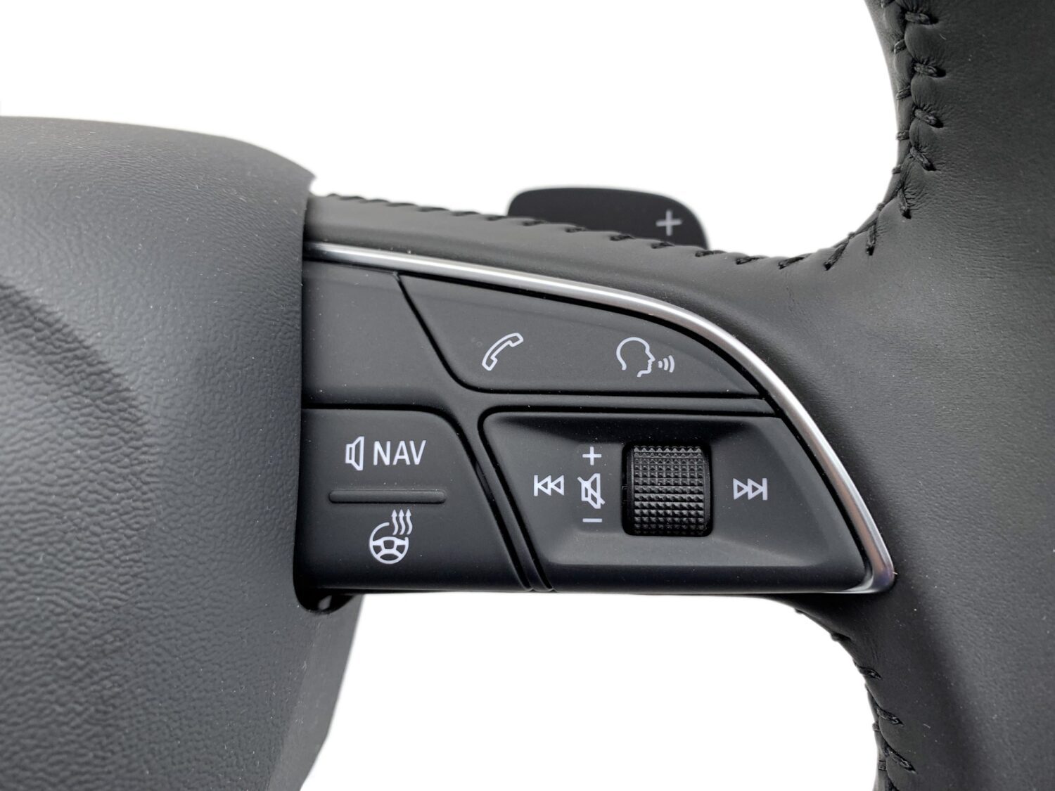 NUOVO VOLANTE IN PELLE NERA RISCALDATO OE CON AIRBAG AUDI A4 S4 Q5 Q7 4M0419091B