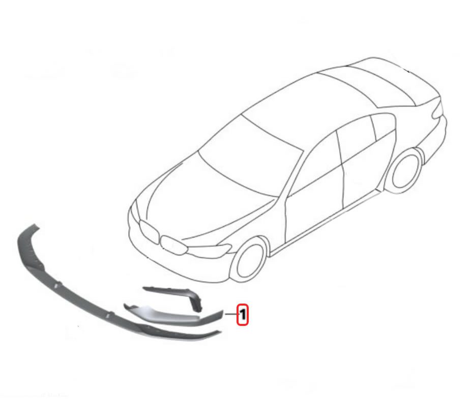 2X NOWY OEM PRZEDNIA NAKŁADKA SPOILER CARBON M-PERFORMANCE BMW 5 G30 G31 51192414131 51192414137