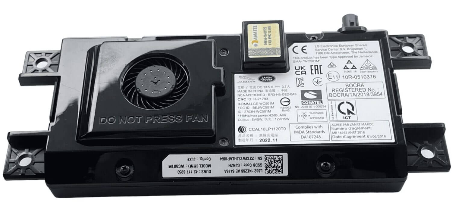 NUOVO CARICABATTERIE INDUTTIVO OE SENZA FILI RANGE ROVER EVOQUE L551 DISCOVERY V L462 JAGUAR F-PACE X761 XE X760 L8B2-14E288-AE LR145262
