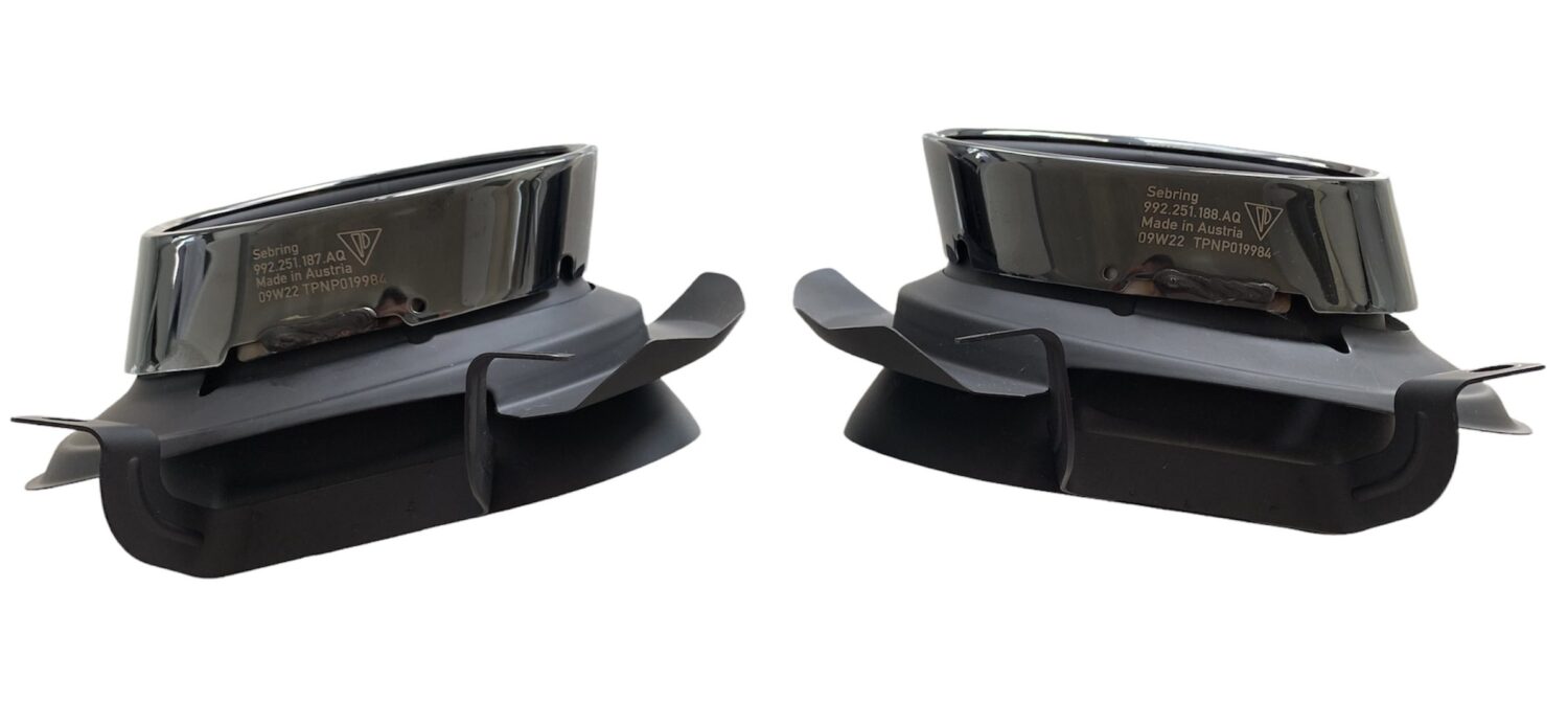 2X NOWA OE KOŃCÓWKA WYDECHU CZARNE PORSCHE 911 992 2019-- 992251188AQ 992251187AQ