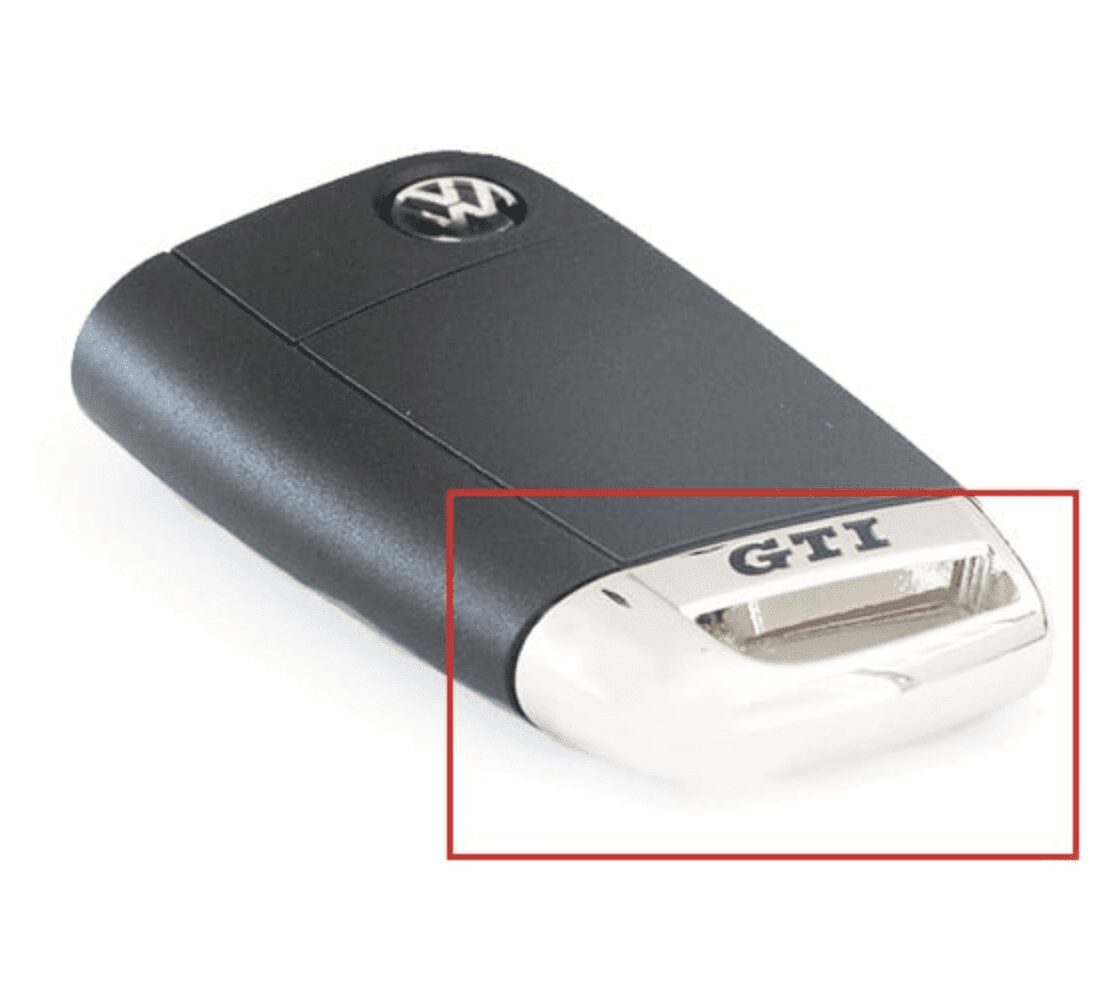 NOWA OEM NAKŁADKA NA KLUCZ KLUCZYK GTI CHROM VW GOLF 7 T-ROC, POLO DESIGN 5G0959893