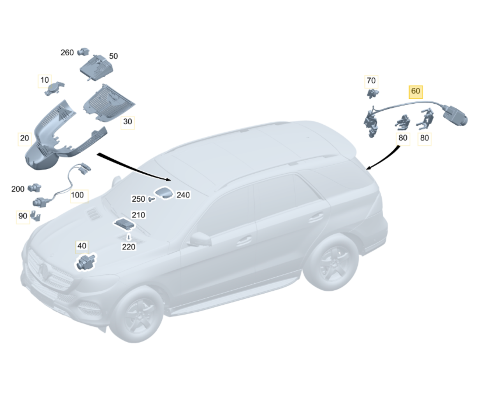 NOWA OE KAMERA COFANIA A0009056206 MERCEDES GLE GLS GLB CLA W118 C118 W247 W222 C217 W463 SPRINTER EQB EQC
