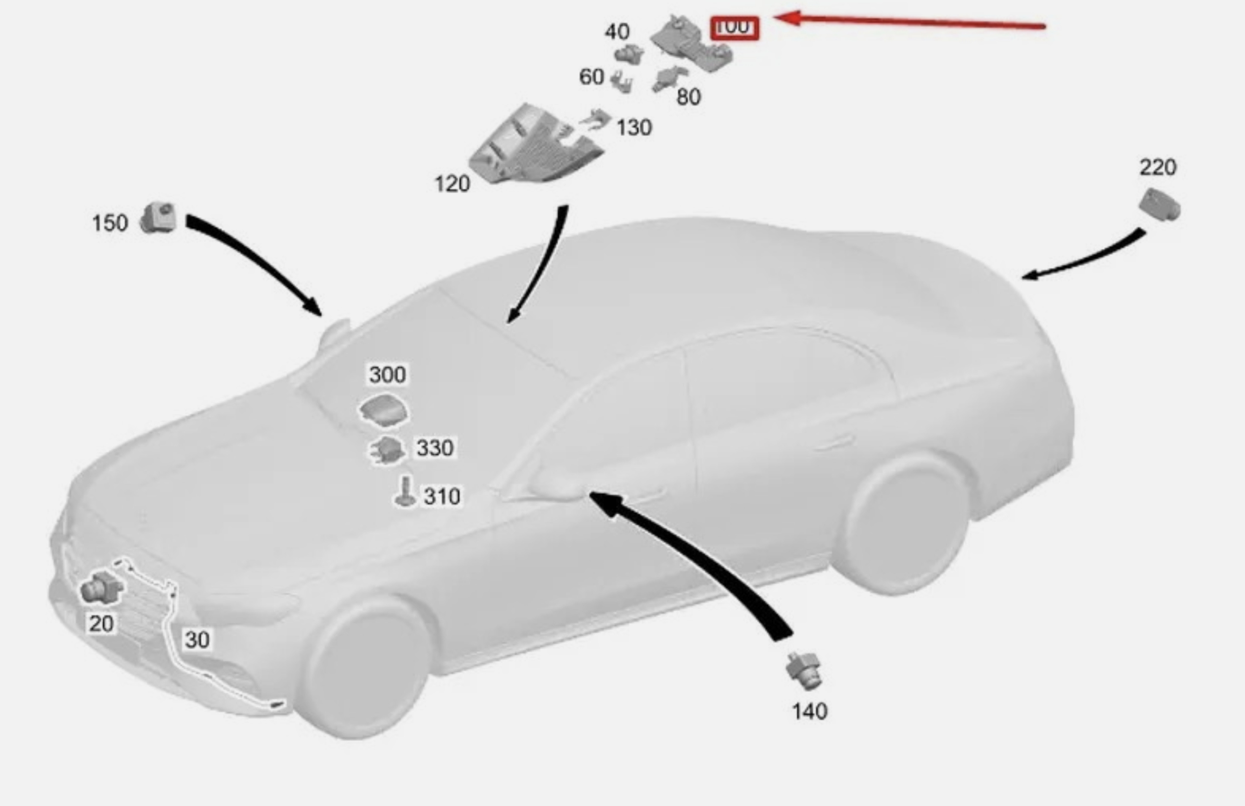 NOWA ORYGINALNA KAMERA PRZEDNIA SZYBY MULTI PURPOSE MERCEDES EQE C W206 S W223 E W214 A2239002947