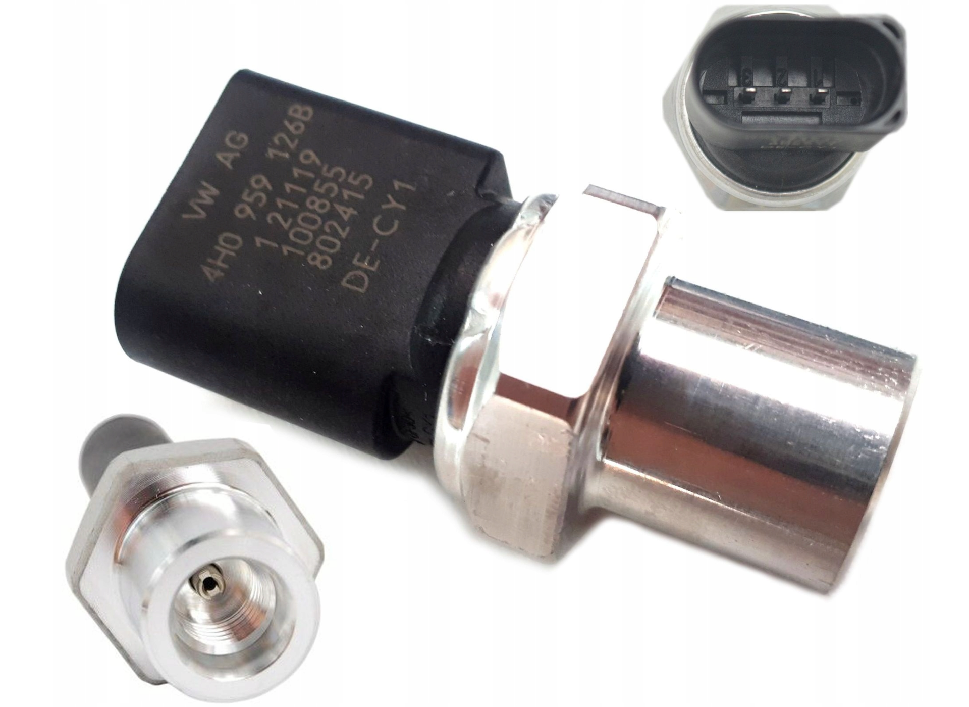 NOWY ORYGINALNY CZUJNIK CIŚNIENIA KLIMATYZACJI AUDI A1 A3 A4 SEAT ARONA IBIZA LEON SKODA VW 4H0959126B