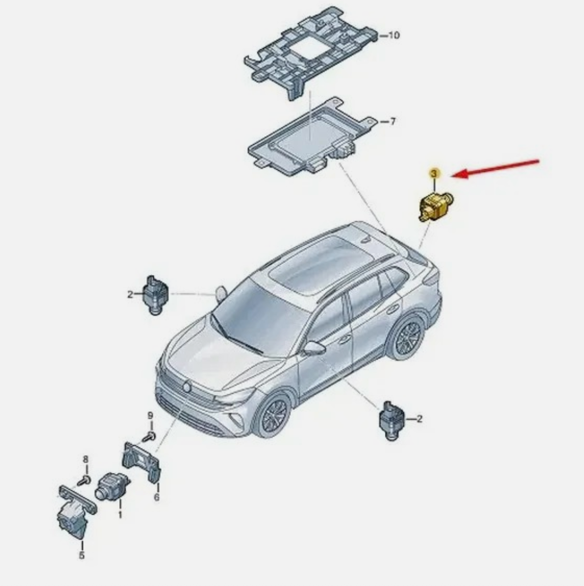 5WA980556F Camera Tiguan